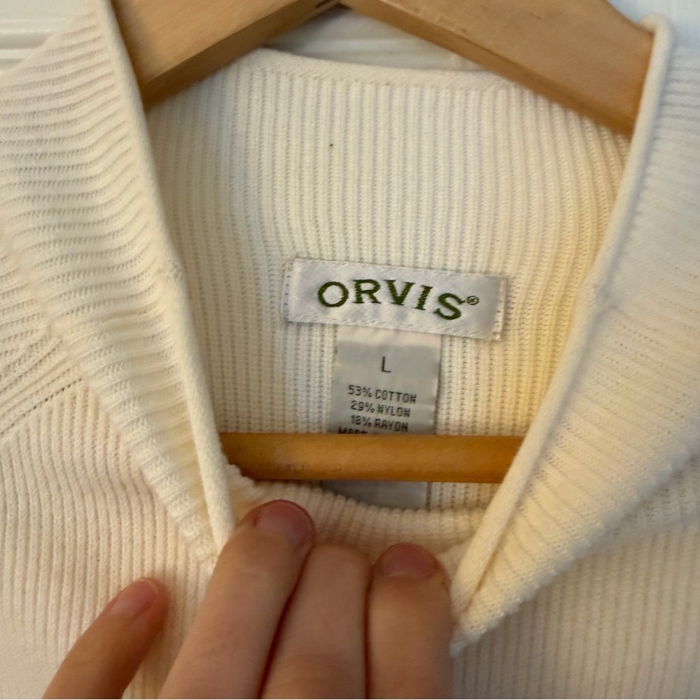 Orvis Ivory Cowl Neck Sweater